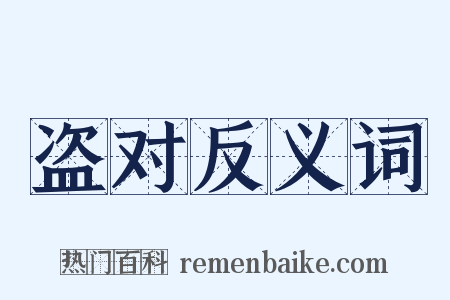 盗对反义词是什么意思的图片